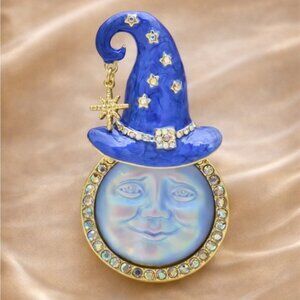 Blue Moon Wizard Brooch